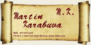 Martin Karabuva vizit kartica